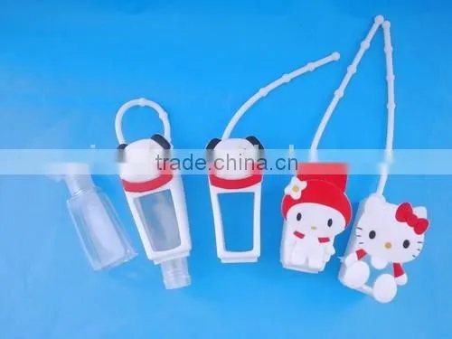 Hot Sale Plastic Hand Sanitizer Bottle With Silicone Holder, 30ml Cute Hand Gel Bottle photo-2