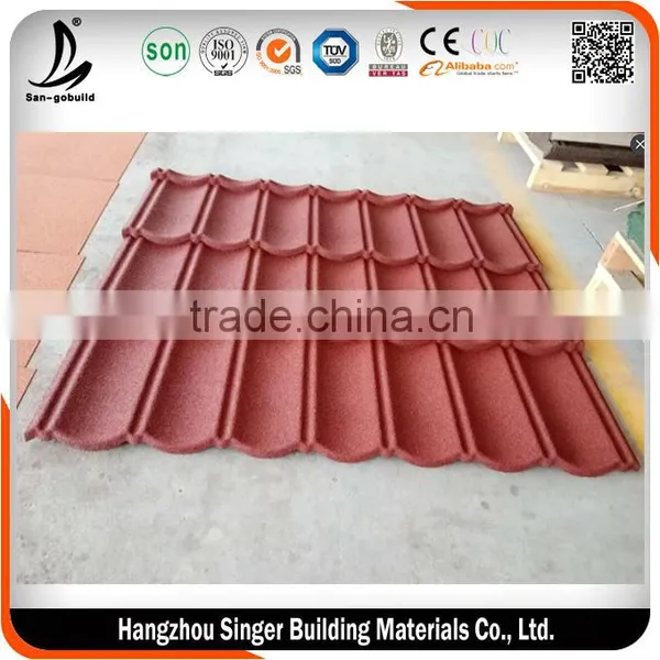 SGB Aluminum Zinc Panel Colorful Stone Coated Steel Roofing photo-2