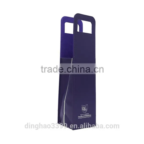 2016 Fashion Design Wine Bag Customized Luxury Wine Bag Portable Gift Bag With Tote
