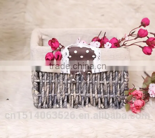 Gift Basket Handmade Paper Rope Basket With Liner photo-6
