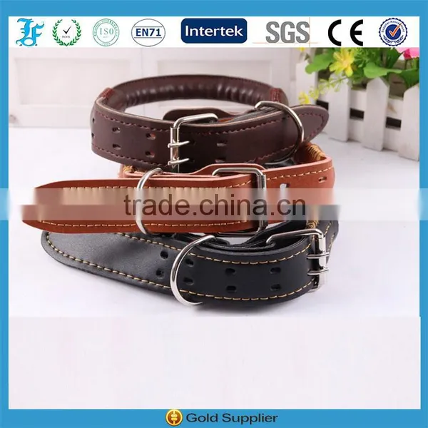 LF High-end Durable Diamtere 26MM Rolled Leather Dog Collar photo-4