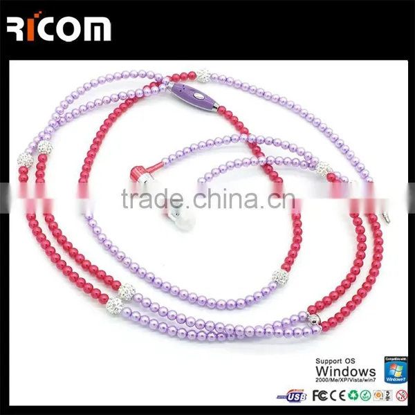 Unique Design Jewelry Necklace Earphone for Gift,promotion and Retail---EO3007 photo-5