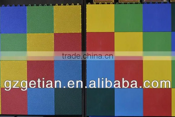 Flat Pattern Basketball Courts Rubber Flooring and Indoor Basketball Flooring , Triangle Pattern Outdoor Basketball Court Floor.