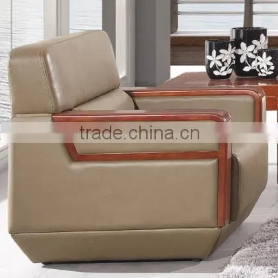 2015 Heated Wooden Frame Office Furniture Office Leather Soft Sets With Soft Cushion photo-2