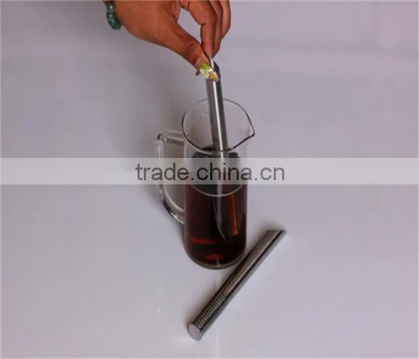 Stainless Steel Filter Tea Sticks Teaspoon Colander Tea Strainers Oblique Tea Stick Tube photo-3