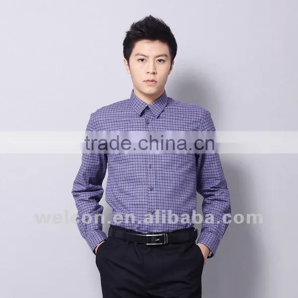 New OEM/ODM Famous Brand in China Factory 100% Cotton Classic Stylish Plaid Men's Business Dress Shirts
