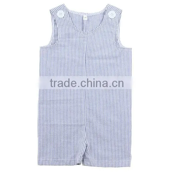 Wholesale 2016 Orange, Blue, Navy, Pink, Hot Pink, Red, Mint, Lime and Tan Colors Options Seersucker Shortall for Boys photo-5