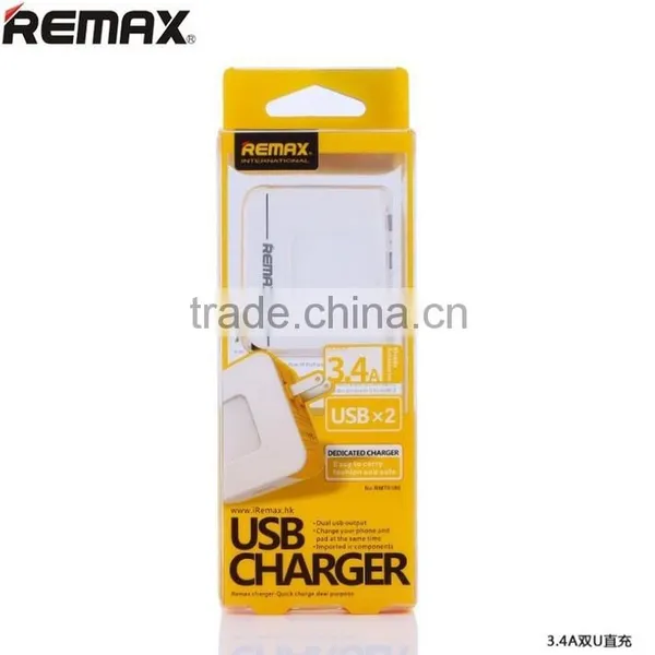 Original Remax AC Adapter 5V 2.4A / 5V 1A Double 2 USB Speed Charger For Iphone Samsung Phone Travel Charger photo-3