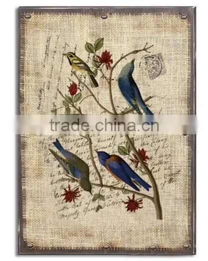 Custom Design Wall Art Printing With Burlap
