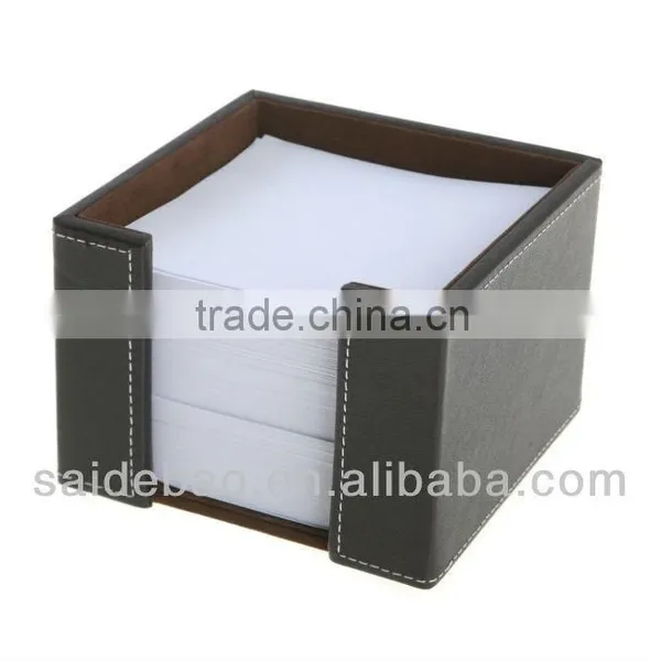 Leather/PU Business Card Box Notepaper Container Notepad Small Paper Box(SDB2286) photo-2