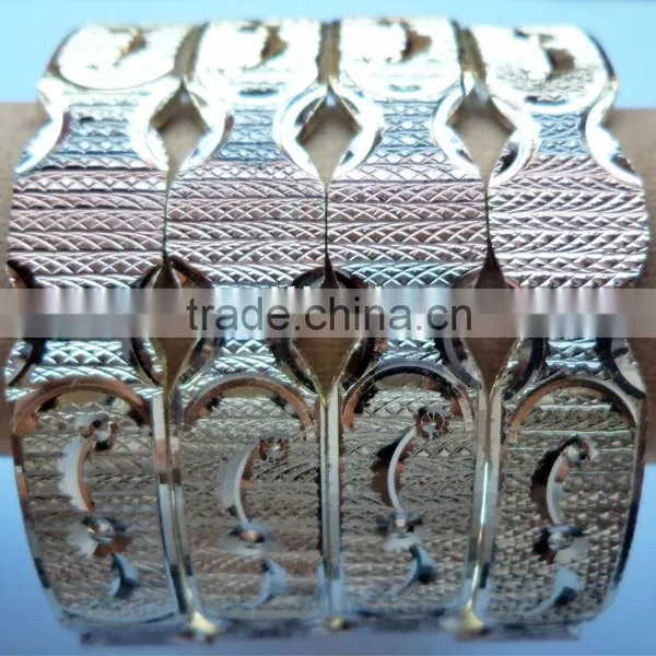 Mashine Cut Gold Plated Bangles