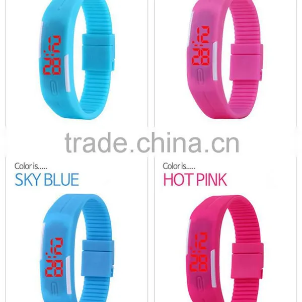 Promotion!!! Fashion Sport LED Watches Candy Color Silicone Rubber Touch Screen Digital Watches, Bracelet Wristwatch photo-5
