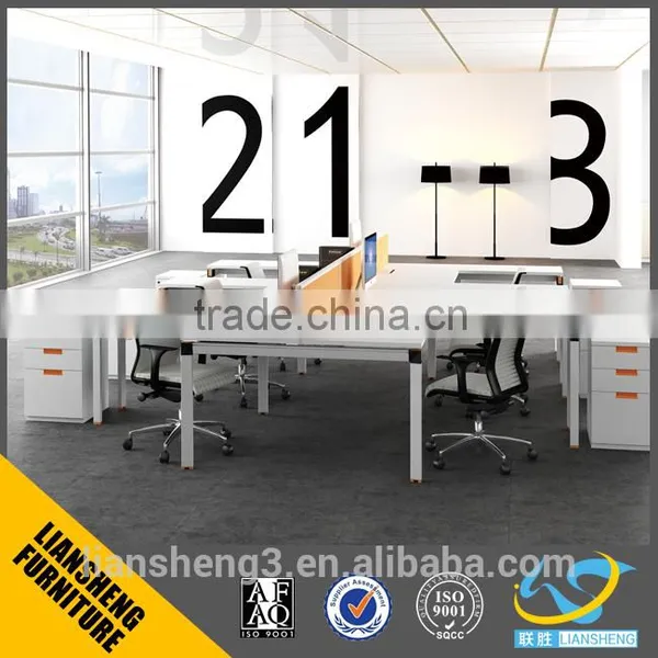 Modern Style MFC Board Office Workstation With Aluminium Alloy Frame