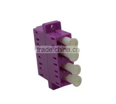 LC Quad Om4 Optical Fiber Adapter ,OM4 4 Core Fiber Optic Adapter photo-3