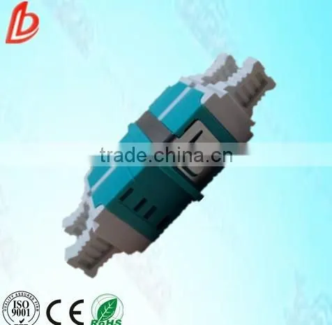 2 Port 10G OM3 Aqua LC/UPC Duplex Multimode Optical Fiber Adapters photo-2