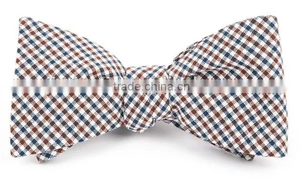 2016 Custom Brand Handmade Checkered Woven Jacquard Cotton Self-tie Bow Ties for Boys photo-4