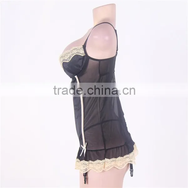 Best Selling Sheer Stretch Satin Girls Sexy Nightwear Erotic Girls Sexy Lingerie photo-5