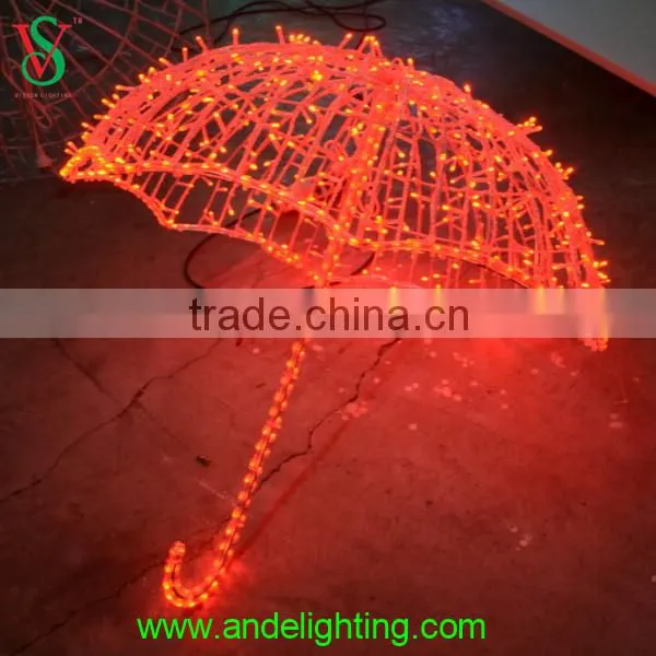 230V 85*100cm Fancy Outdoor Christmas Decoration Umbrella Light photo-3