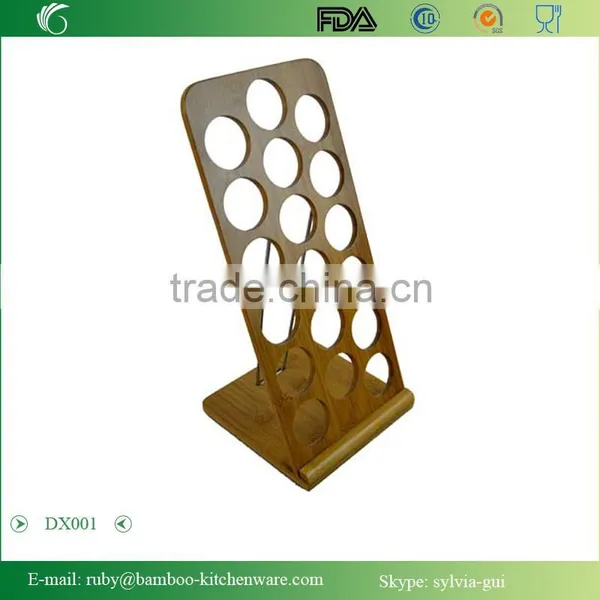 DX001/Bamboo Wooden Spice Jar Shaker Recipe Holder Rack Stand photo-2