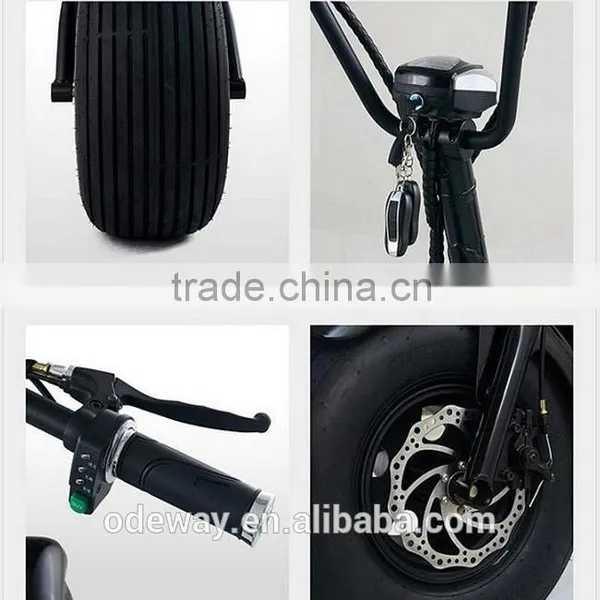 Fat Tire and Phone App Control Bluetooth Connection Scooter Harley China Electric Chariot Scooter 1000W Brush Motor Two Wheel photo-5