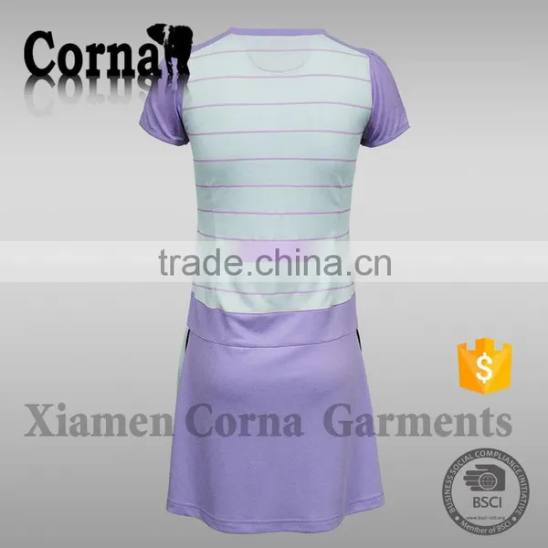 OEM Service Breathable Polyester Outdoor Sport Women's One-piece Knitted Beautiful Dress photo-3