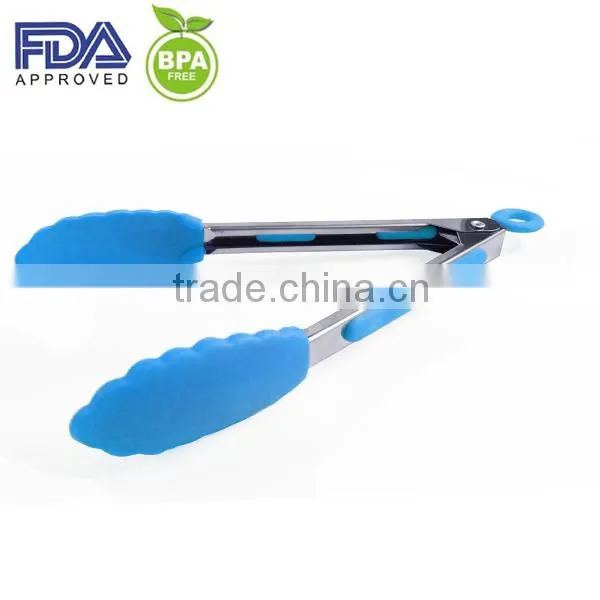 Silicone Ice Tongs, Bread Tongs, Non-stick and Colorful Food Tongs photo-2