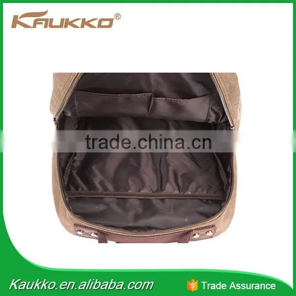 Vinrage Style Wholesale Custom Brand Logo Canvas Backpack FS261 photo-6