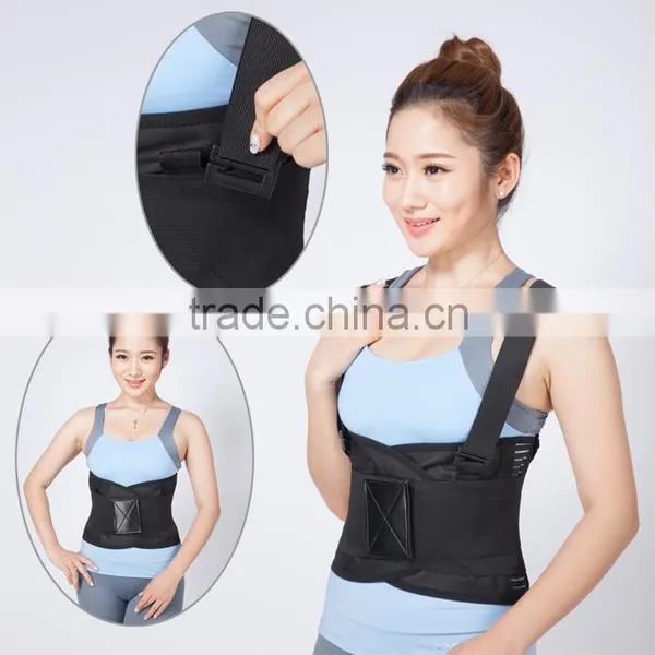 Double Posture Fitness Neoprene Lower Back Support Lumbar Brace Belt photo-2