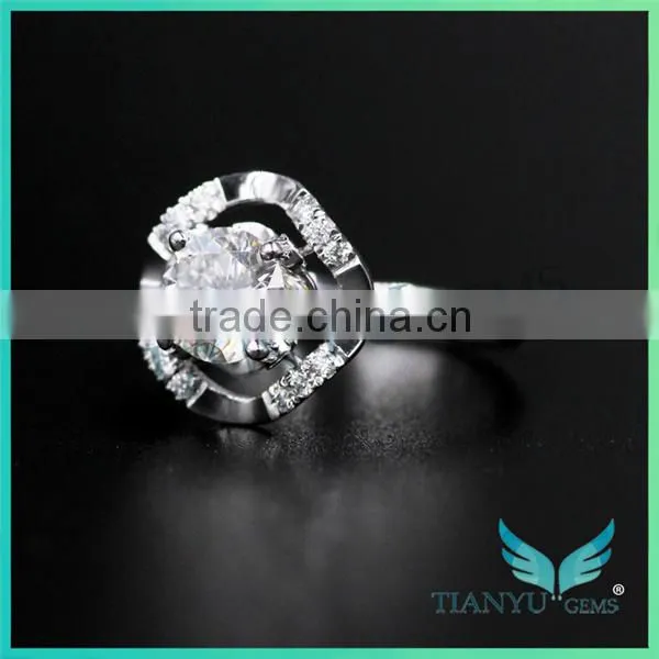 Moissanite Online Store Platinum Moissanite 2carat Eternity Wedding Ring photo-2
