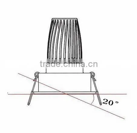Anti-glare Design 4W 7W 10w Recessed Cob Led Square Downlight BW8210 photo-3