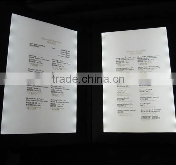 Led Menu Cover Restautant Led Menu Holder photo-2