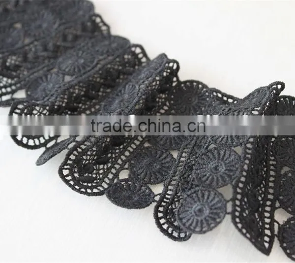 Mysterious Latest Woman Collar Designs Black Flower Pattern Neck Collar photo-4