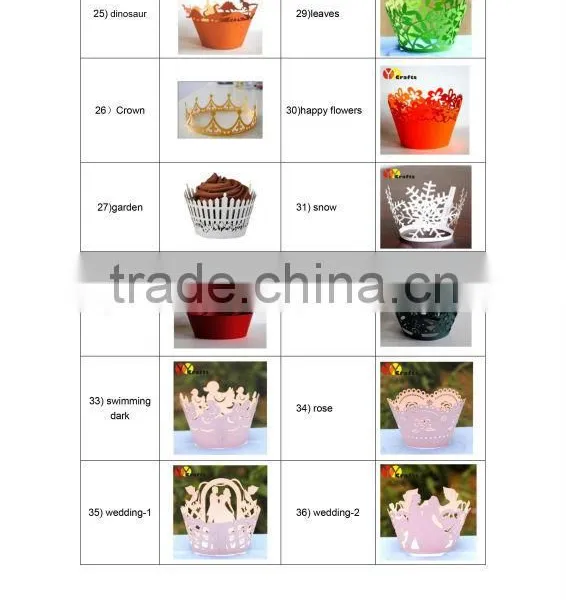 Laser Cut Hollow Out Pearl Party Greaseproof Paper Wedding Cup Cake Wrapper photo-3