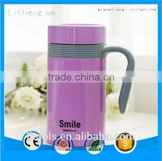 2016 Fashion High-grade Creative Plastic Vacuum Bottle Thermos Flask photo-2