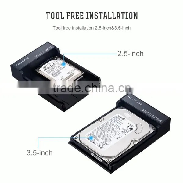 VOXLINK USB3.0 3.5 Inch SATA Hard Drive Enclosure HDD Docking Station,US photo-3