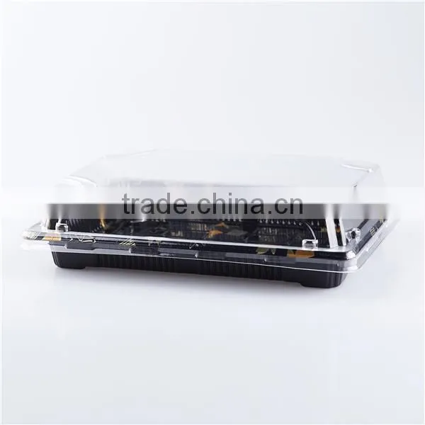 Blister Food Safety Rectangle Square Large Plastic Sushi Food Serving Tray photo-2