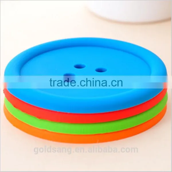 Creative and Cute Button Shape Silicone Baking Mat /round Hot-resistant Silicone Coffer Mat photo-2