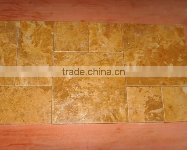 Yellow Wooden Limestone Tile Polished Wooden Yellow Limestone Tile Golden Liemstone photo-5