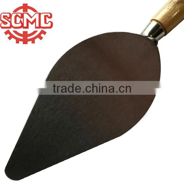 Wooden Handle Carbon Steel Blade Bricklaying Trowel photo-2