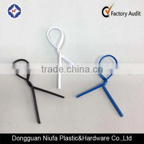 Plastic Twist Tie With Single Metal Wire for Bread Bags Closuring photo-6