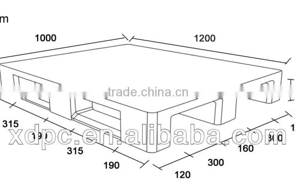 HDPP Standard Size Racking Heavy Duty Plastic Pallet photo-3