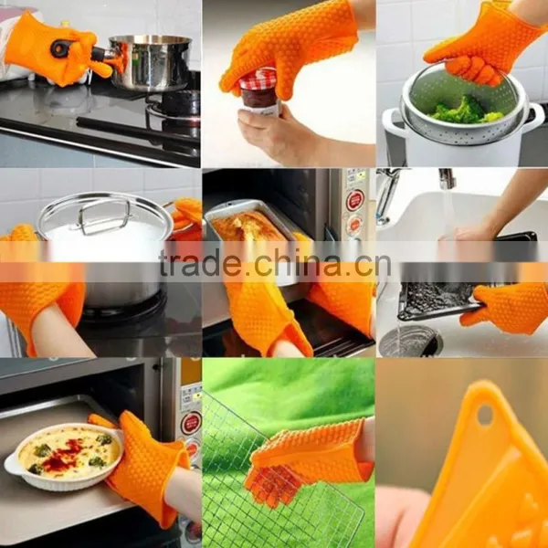 Silicone Cooking Gloves, Heat Resistant, Non-Slip Safe Utensils Handling, Cooking & Baking, Oven Mitt for Grilling, BBQ Gloves photo-5