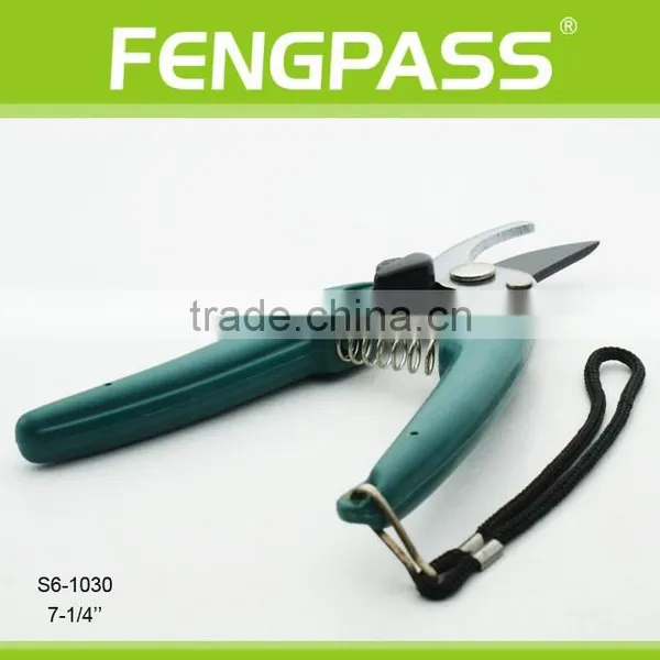 S6-1030 Plastic Handle Black Blade Tree Pruning Garden Scissors photo-4