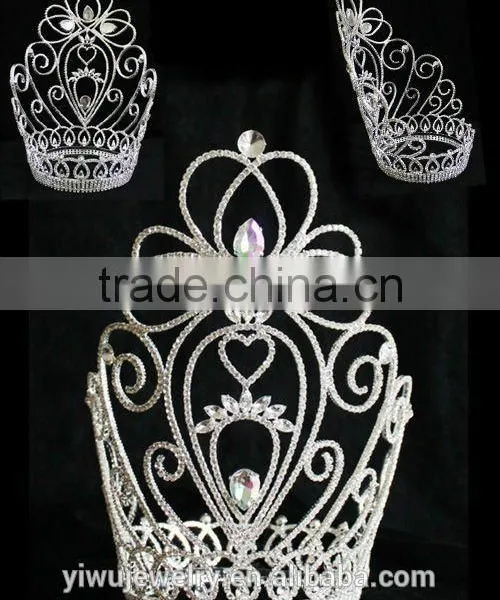 Fashion Jewelry Big Rhinestone Crystal Beauty Queen Crowns Girl Crystal Tiara H172-125 photo-2