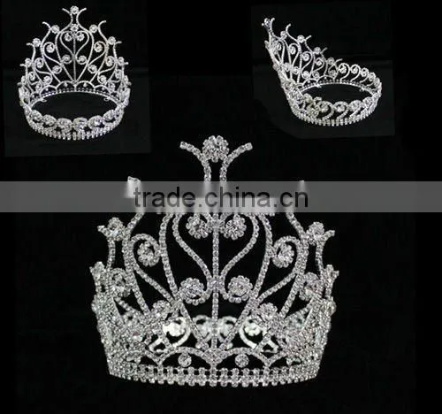 2016 Hot Selling Bridal Jewelry Pageant Rhinestone Big Fashion Crown photo-2