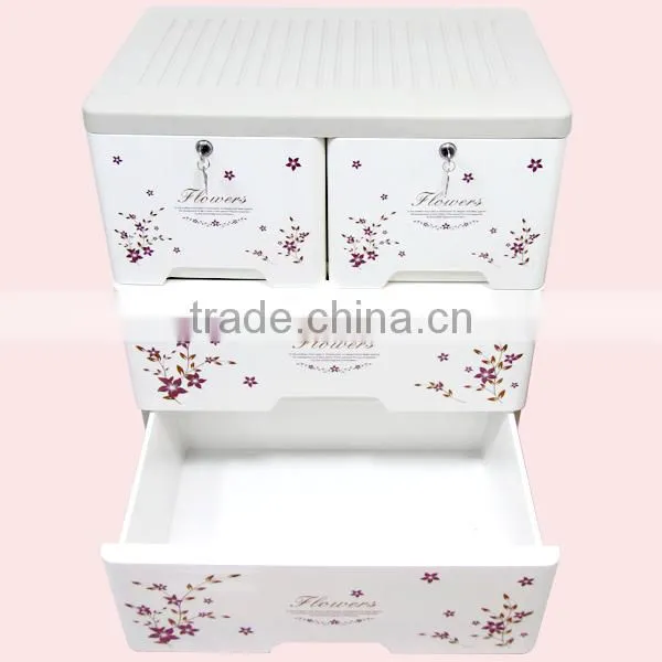 Printing Flower Mini Plastic Storage Drawers photo-5