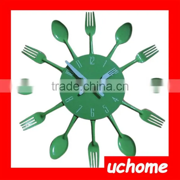 UCHOME Colorfull Wall Clock With Fork And Spoon photo-5
