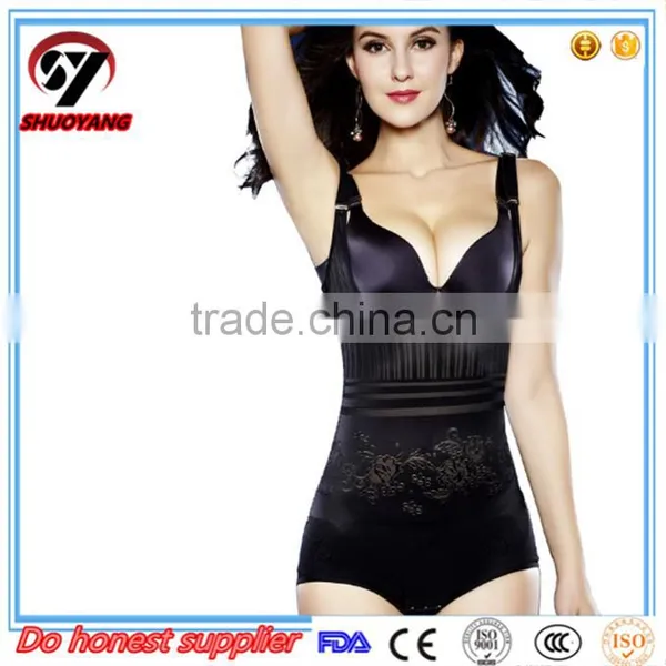 Women Floral Bodysuits Shapewear Underwear Plus Size Body Shaper Waist Corsets B photo-6