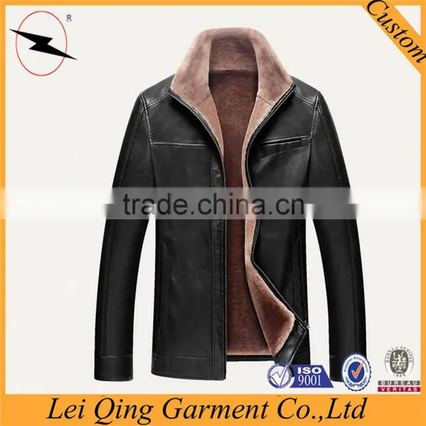 New Model Wholesale Warm Men Jacket Clothing Coat Fashion Leather Man Coat photo-4
