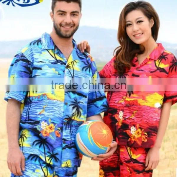 2014 Popular Couple hawaiian aloha shirt